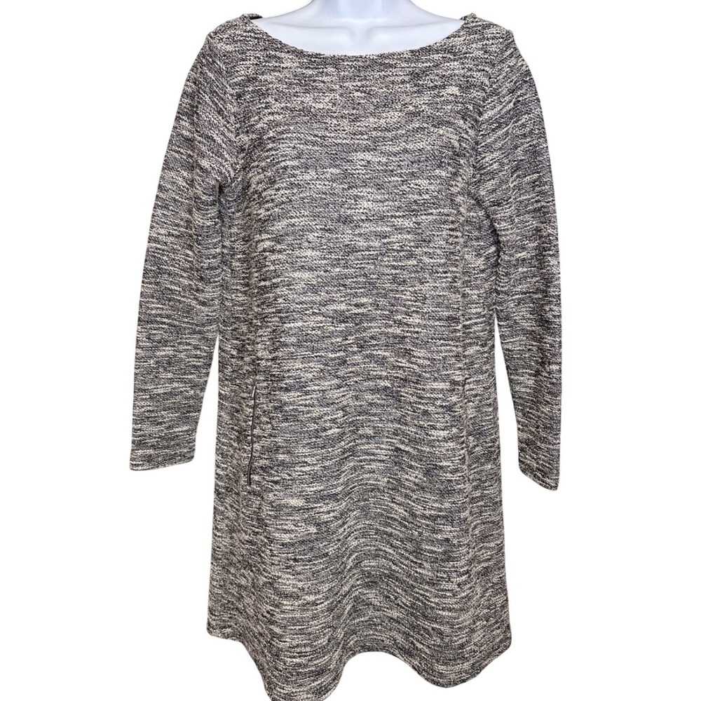 Vintage GAP Y2K‎ Womens Textured Knit Long Sleeve Crew Neck Shift Dress Size M